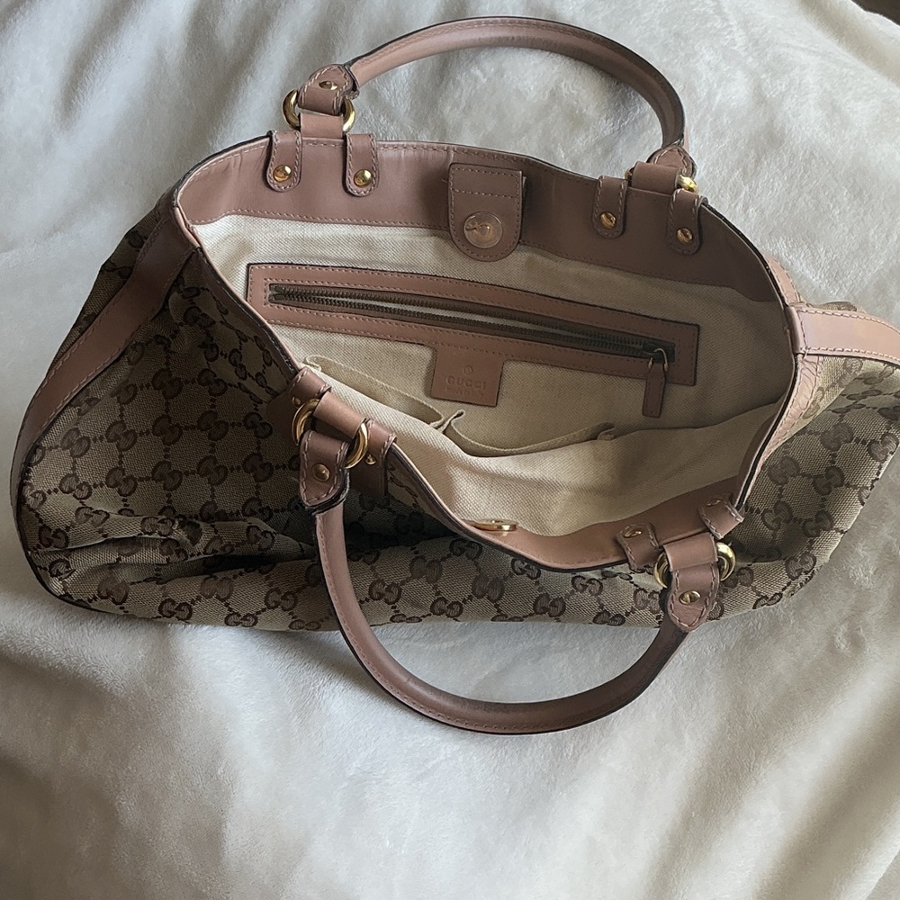 Gucci Beige and Brown Tote Bag